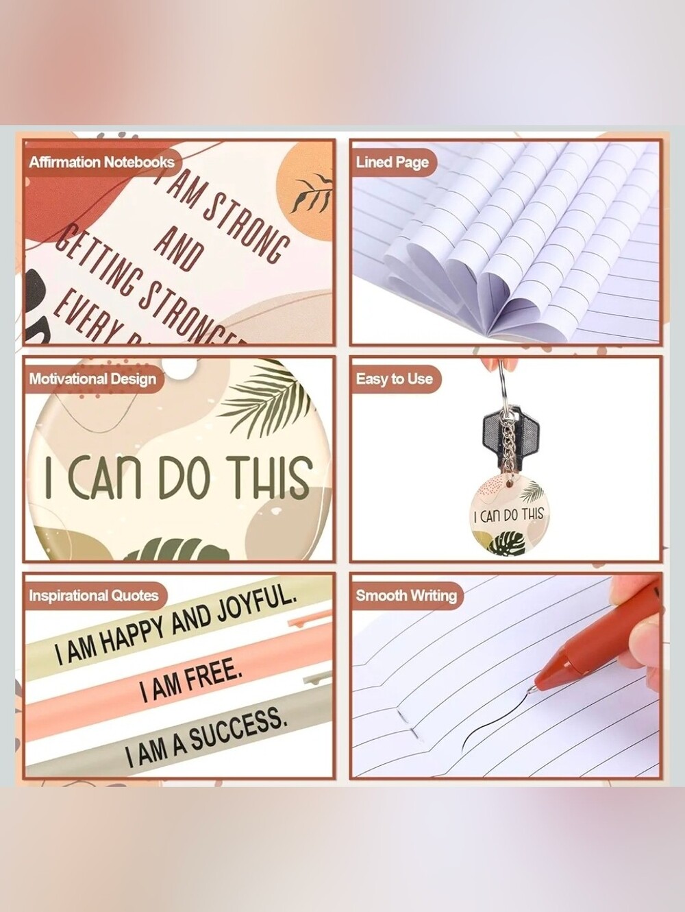 Boho Inspirational Stationery Set - Earth Tones - Picture 3 of 3